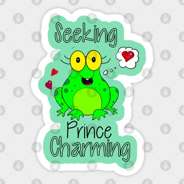 Seeking Prince Charming Sticker by DitzyDonutsDesigns